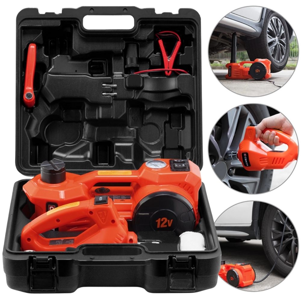 Electric car jack kit and roadside tools